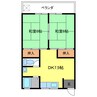 メゾン学園 2DKの間取り