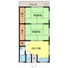 コーポフカミ 2DKの間取り