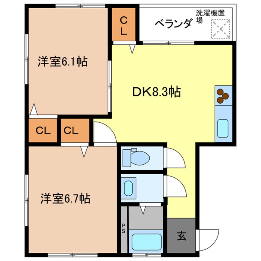 間取図 スマイリア旭ヶ丘