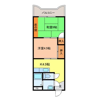 間取図 スリーフレンド田辺