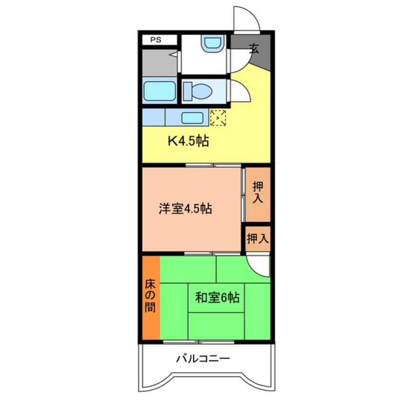 間取図 スリーフレンド田辺