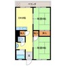 マンションセイユー 2DKの間取り