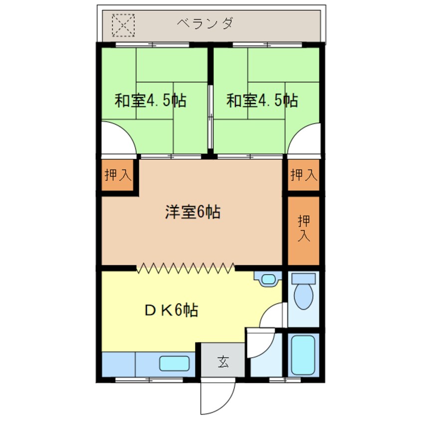 間取図 コーポグリーンⅡ