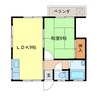 幸苑マンション 1LDKの間取り