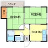 幸苑マンション 2DKの間取り