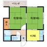 幸苑マンション 2Kの間取り