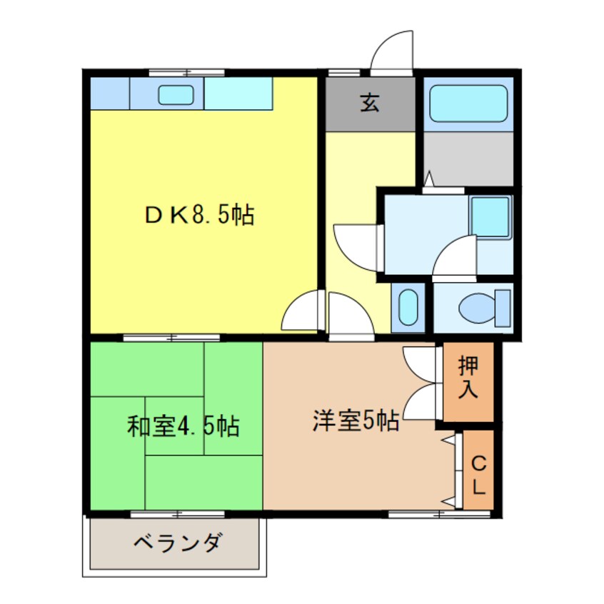 間取図 ハイツ華