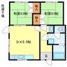 ハイツ華 2DKの間取り