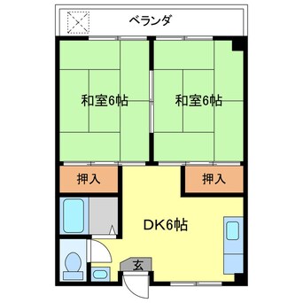 間取図 栗林ハイツ