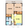 コーポそら 2DKの間取り