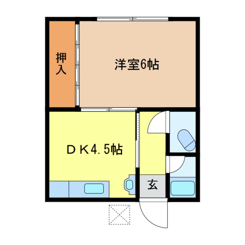 間取図 浜田アパートA棟