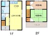 メゾネット畑中 2LDKの間取り