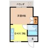 ハイツ栄 1DKの間取り