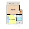 ハイツ栄 1DKの間取り
