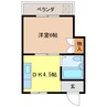 ハイツ栄 1DKの間取り