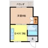 ハイツ栄 1DKの間取り