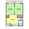 まるよしマンション 2DKの間取り