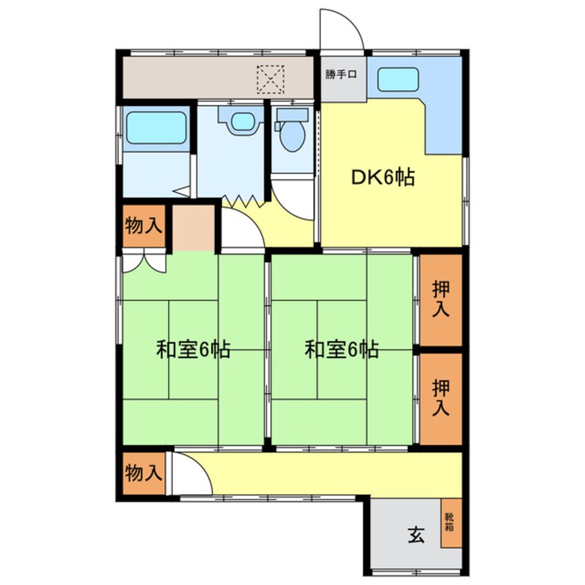 間取図 芳養井原貸家