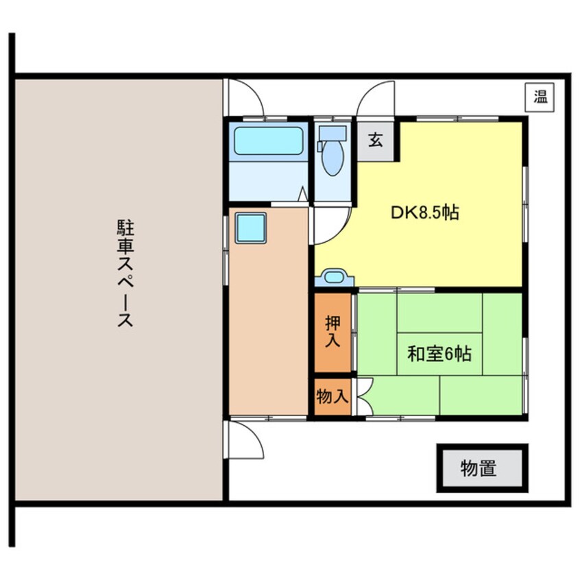 間取図 南紀の台平屋一戸建（60-54）