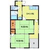 みなべ平屋(みなべ町堺673-6) 2DKの間取り
