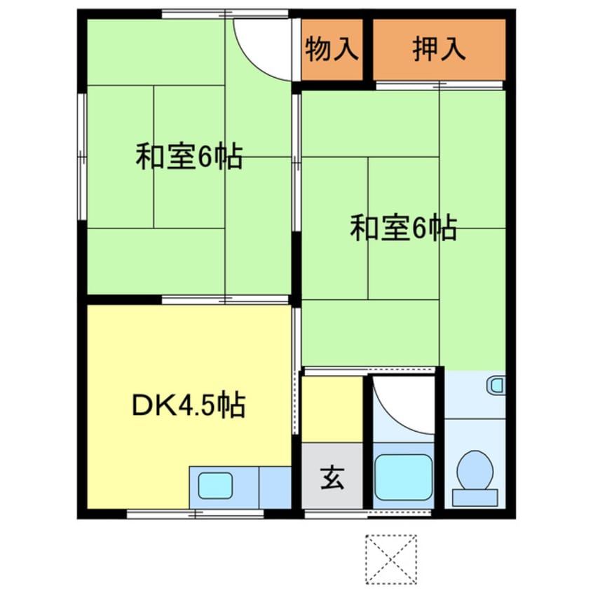 間取図 高雄アパート（左）