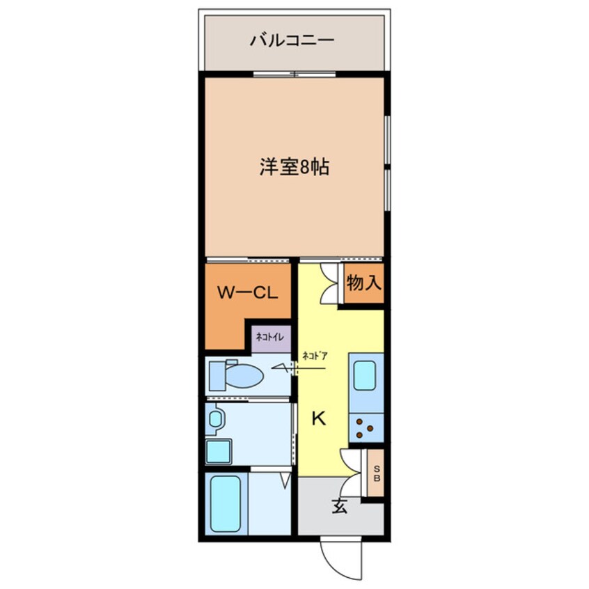 間取図 メゾン・ミヌエット（猫専用アパート）