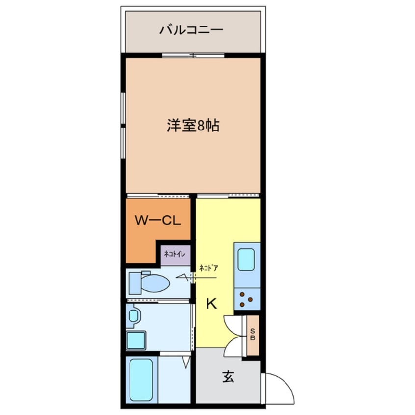 間取図 メゾン・ミヌエット（猫専用アパート）
