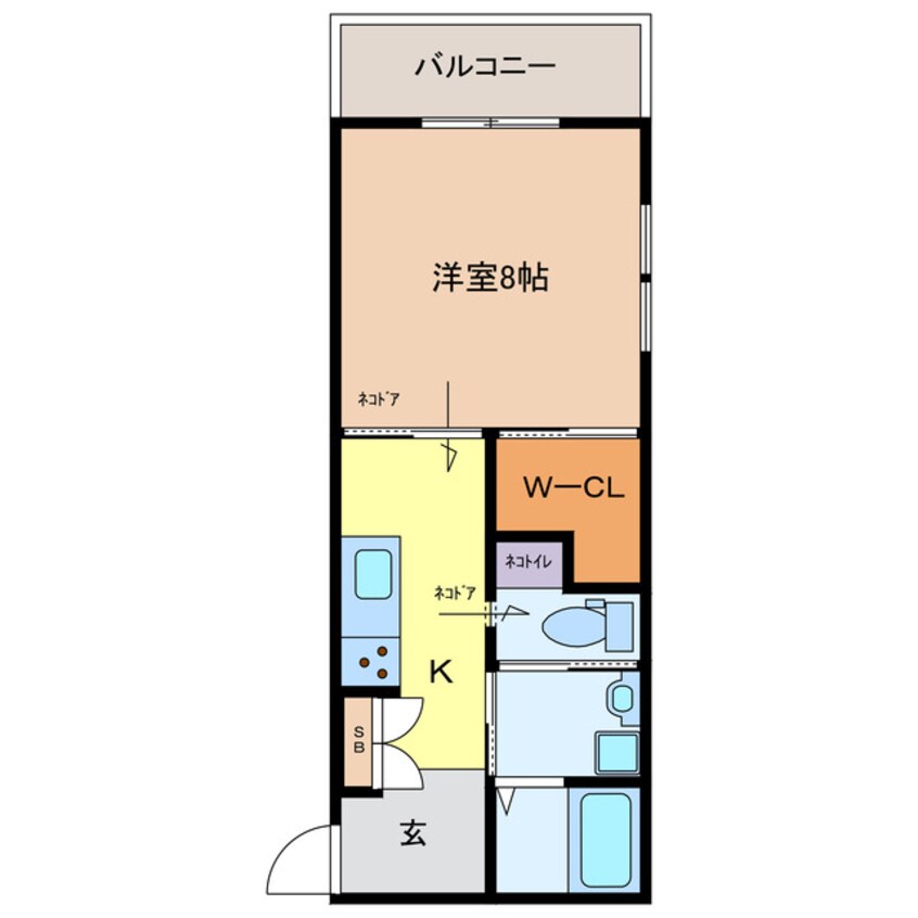 間取図 メゾン・ミヌエット（猫専用アパート）