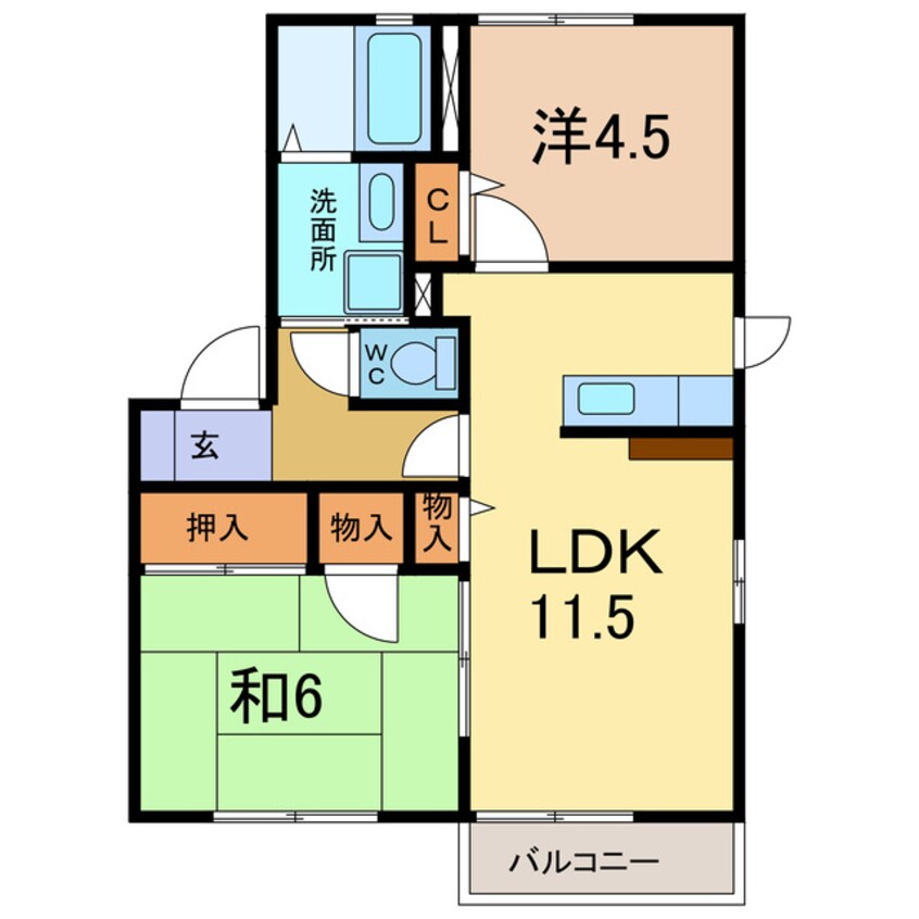 間取図 パセオ野神