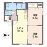 ドムス・ニシノ 2LDKの間取り