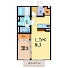 ＫＮＫＳ　アダージョ 1LDKの間取り