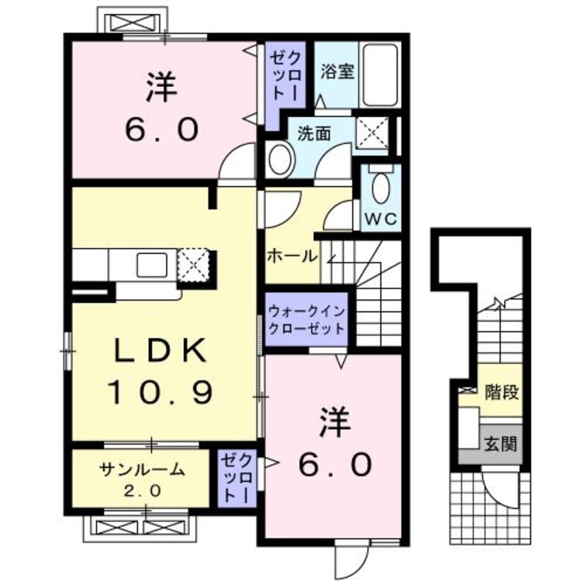 間取図 ヒルズ・キザキＡ・Ｂ