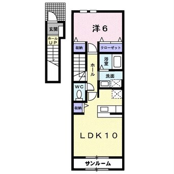 間取図 ヒルズ・キザキＣ・Ｄ