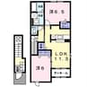ウイングⅠ、Ⅱ 2LDKの間取り