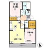 リヴィエール 2LDKの間取り