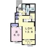 ミルト・平和 1LDKの間取り