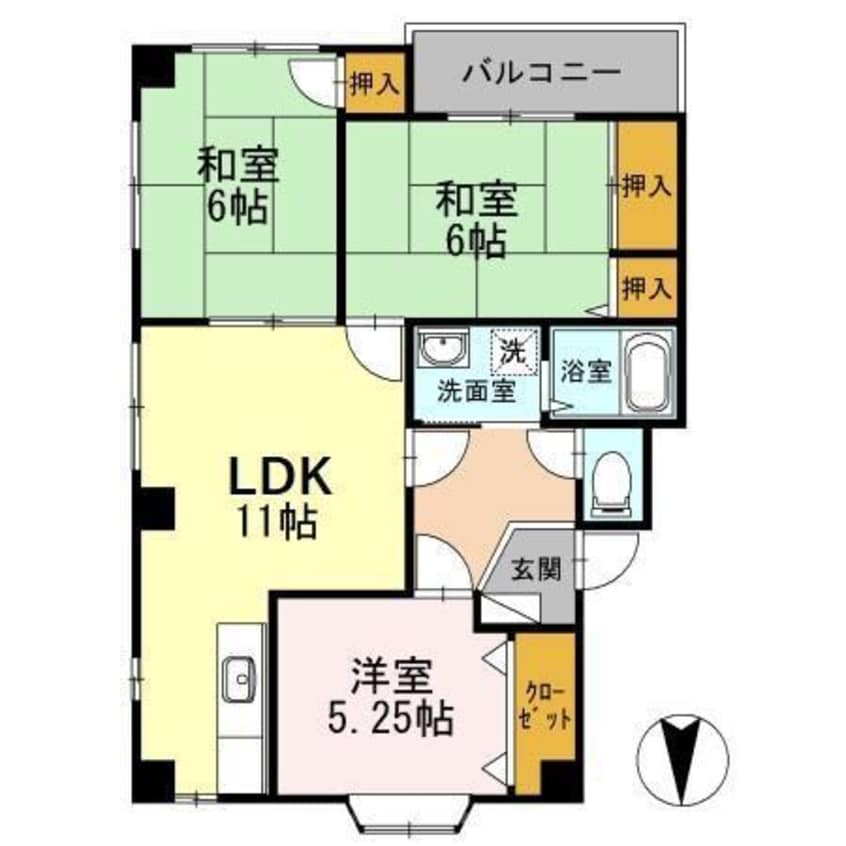 間取図 コーポ・レアーズⅡ