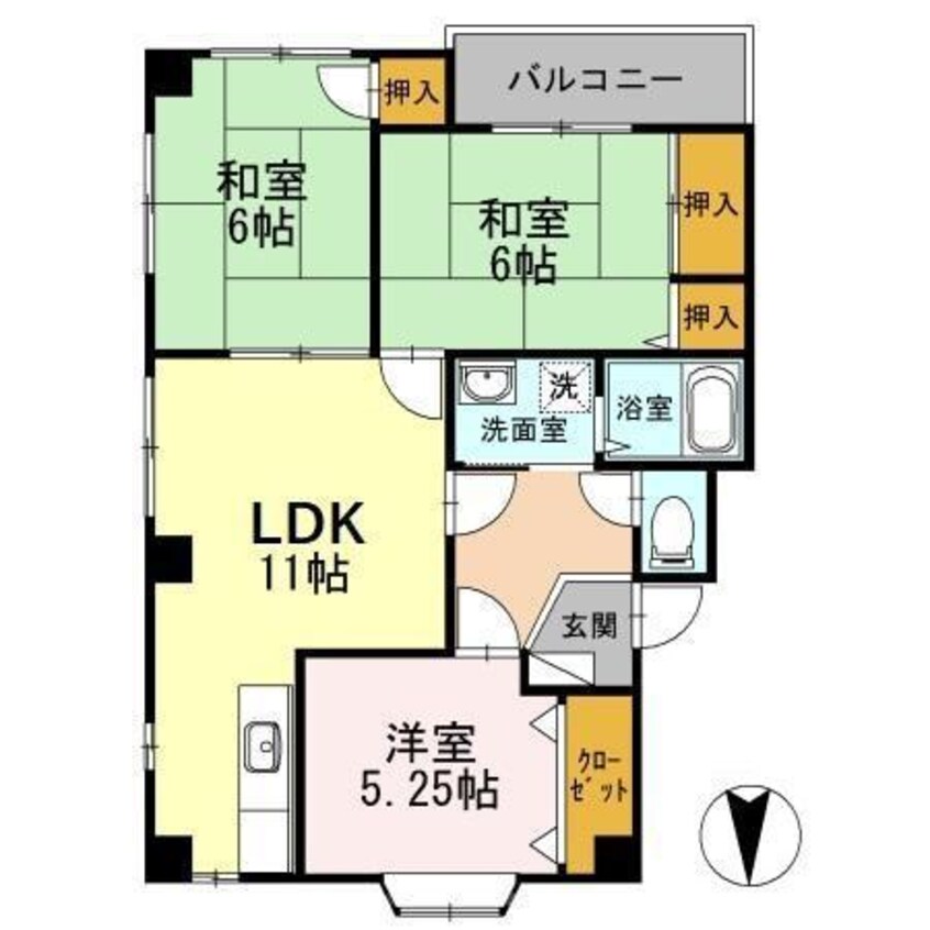 間取図 コーポ・レアーズⅡ