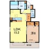 アルビオン 1LDKの間取り