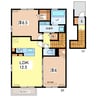 アルビオン 2LDKの間取り