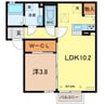 ヴィヴィアンZOO 1LDKの間取り