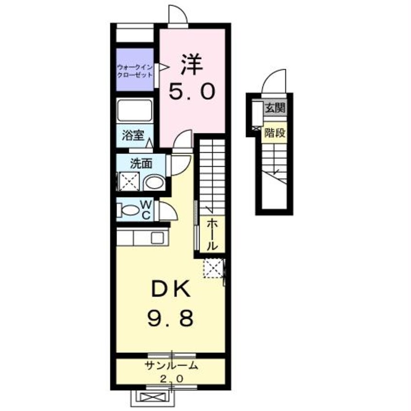 間取図 ヒルズキザキＦ