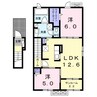クレメント　アシオ 2LDKの間取り