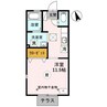 コンソラトゥール 1Kの間取り