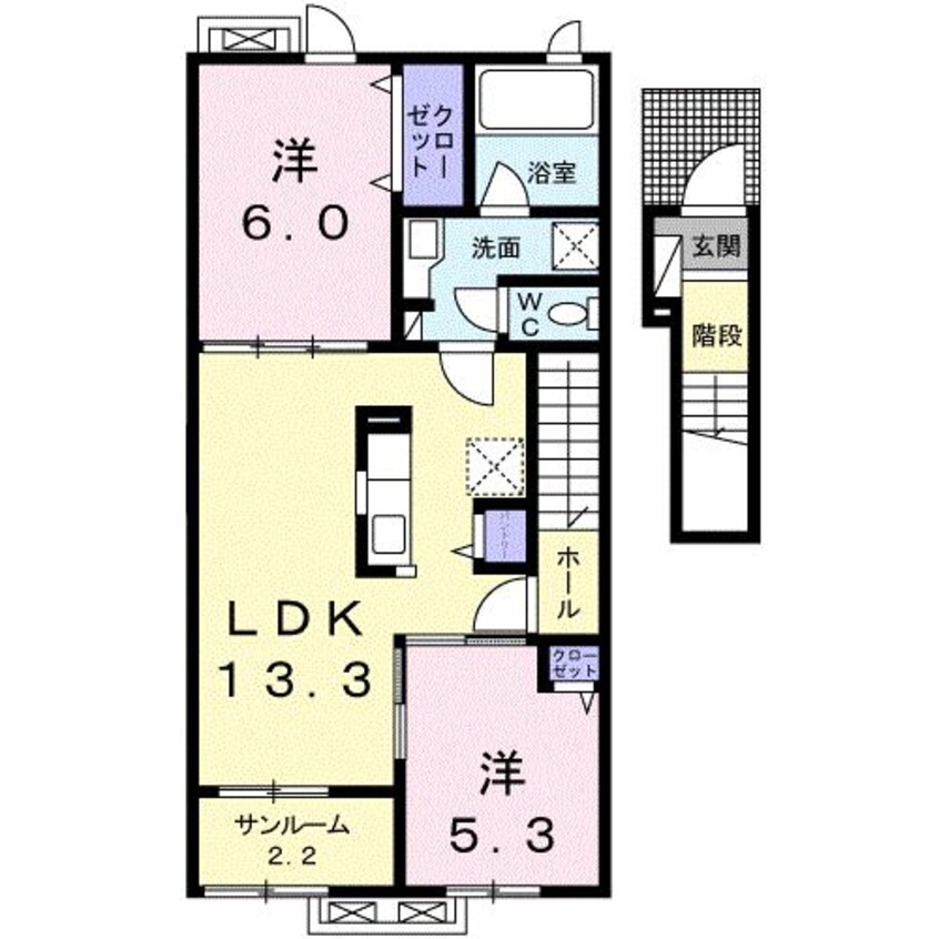 間取図 ルポール2番館