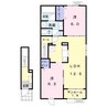 フォレ　フォートⅡ 2LDKの間取り
