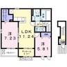 エクセランド・クー 2LDKの間取り
