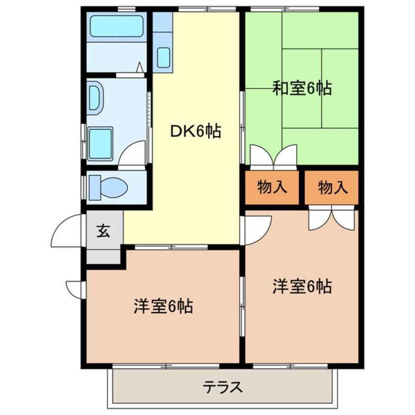 間取図 スカイハイツ（堀込町）