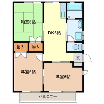 間取図 スカイハイツ（堀込町）