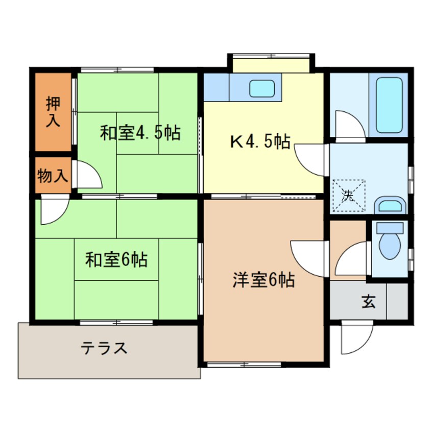 間取図 根岸方貸家　103号～111号